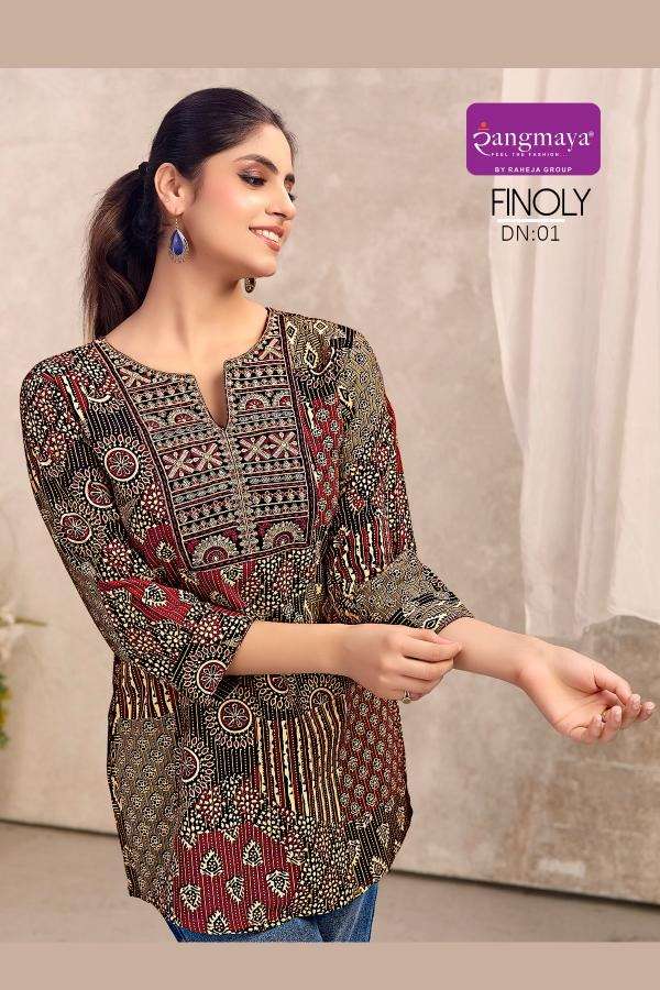 Rangmaya Finoly Cotton Tunic Tops - Amrah Wholesale