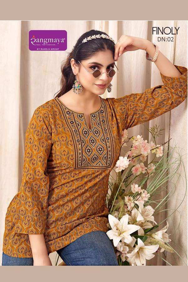 Rangmaya Finoly Cotton Tunic Tops - Amrah Wholesale