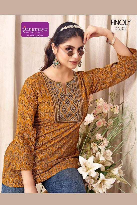 Rangmaya Finoly Cotton Tunic Tops - Amrah Wholesale