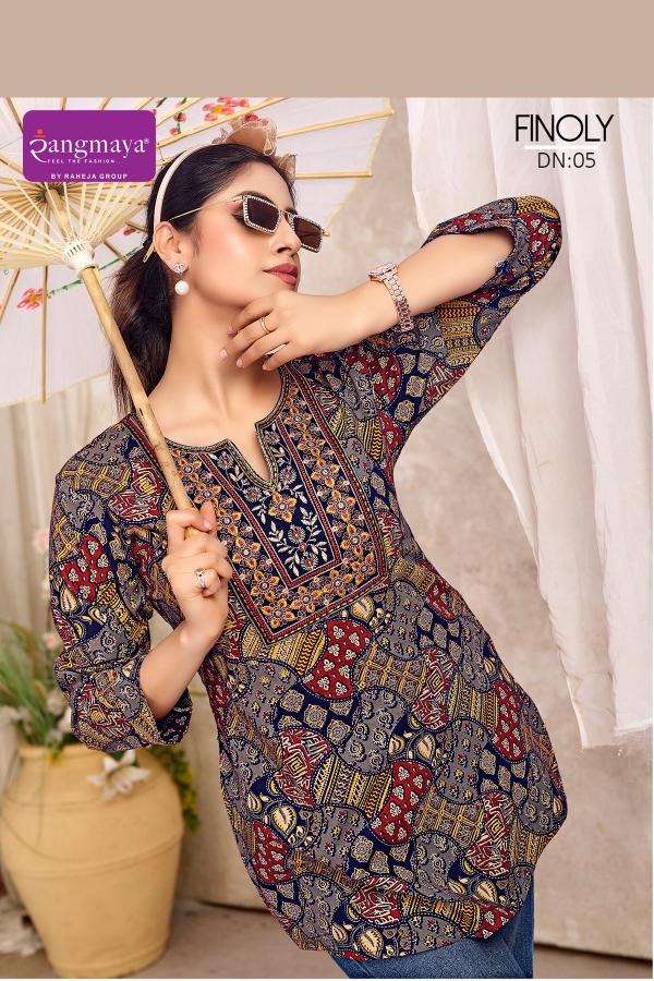 Rangmaya Finoly Cotton Tunic Tops - Amrah Wholesale