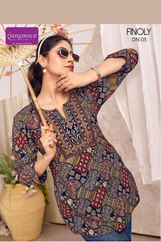 Rangmaya Finoly Cotton Tunic Tops - Amrah Wholesale