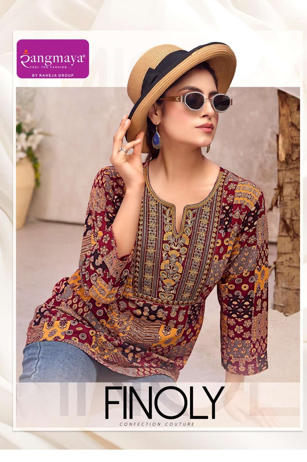 Rangmaya Finoly Cotton Tunic Tops - Amrah Wholesale