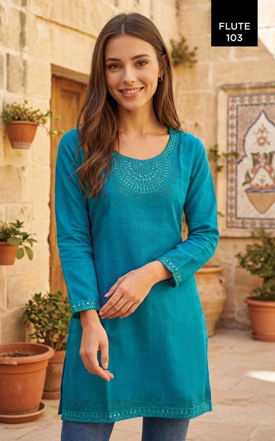 Rangmaya Flute Verican Western Wear Tunic Tops - Amrah Wholesale
