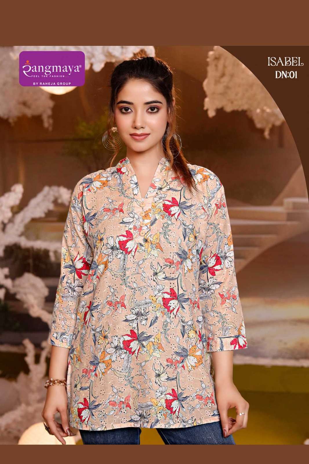 Rangmaya Isabel Chicken Fabric Ladies Western Tops