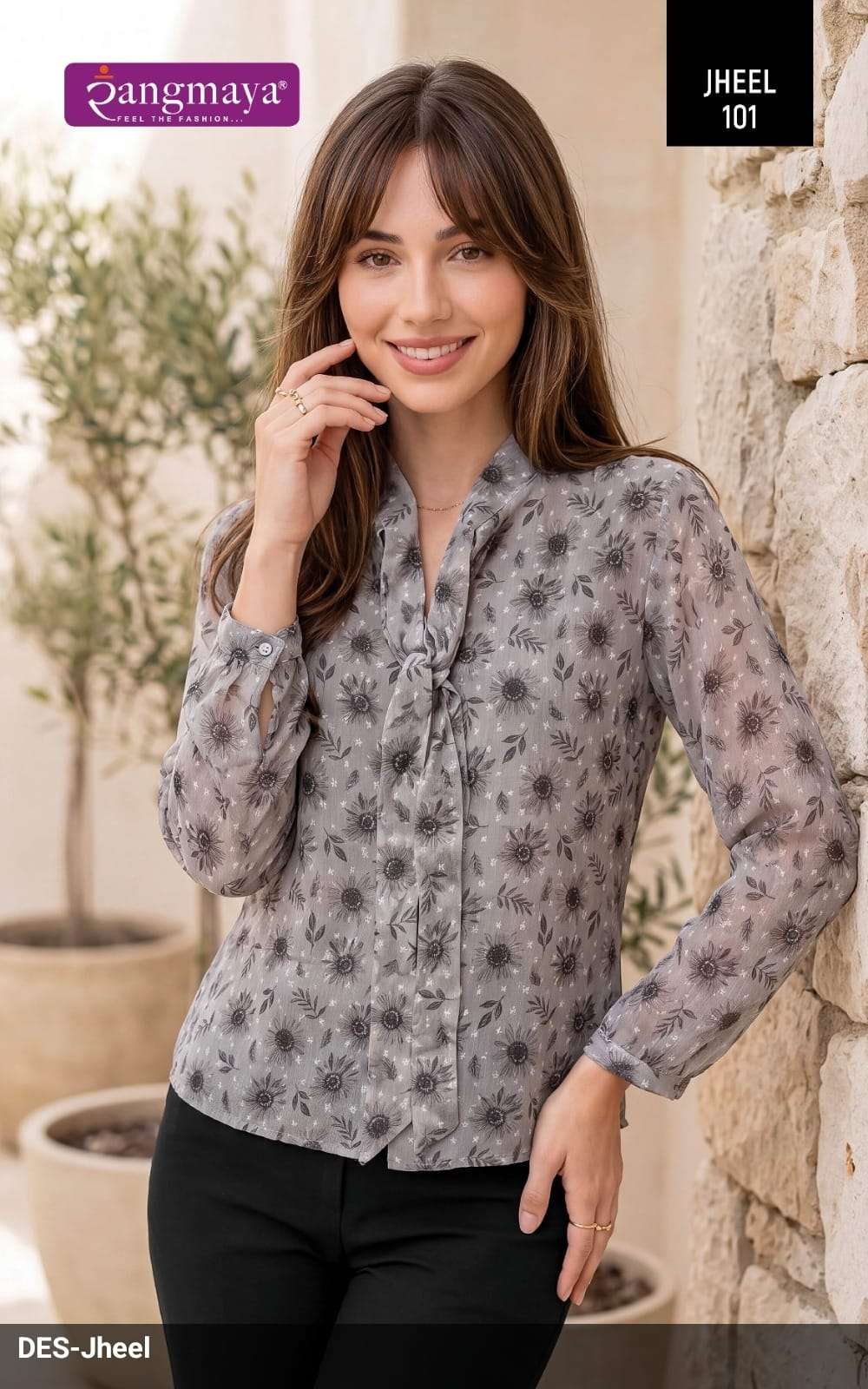 Rangmaya Jheel Chiffon Printed Stitched Tunic Set
