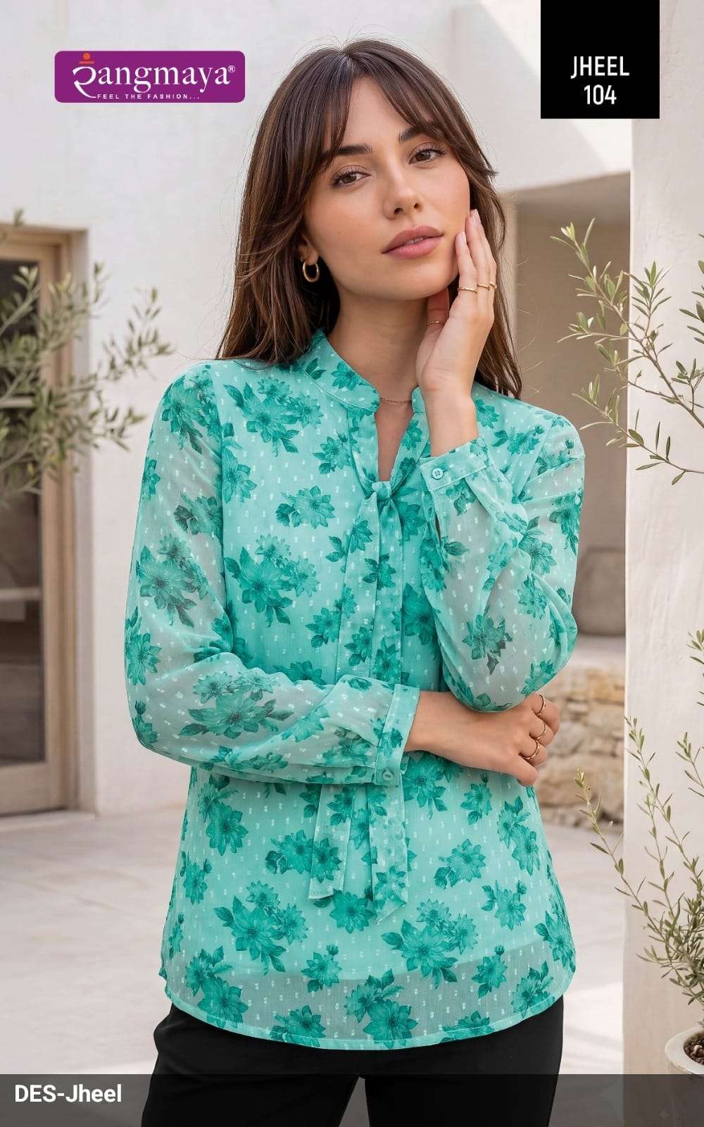 Rangmaya Jheel Chiffon Printed Stitched Tunic Set