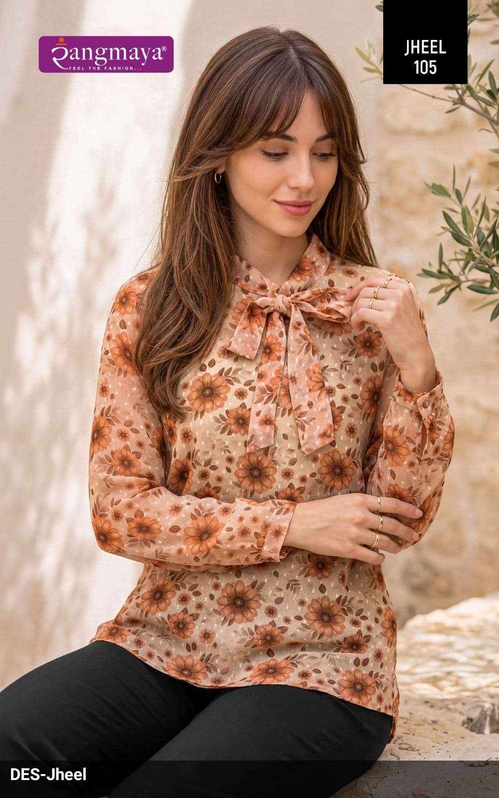 Rangmaya Jheel Chiffon Printed Stitched Tunic Set