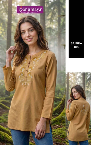Rangmaya Samira Rayon Work Short Tops