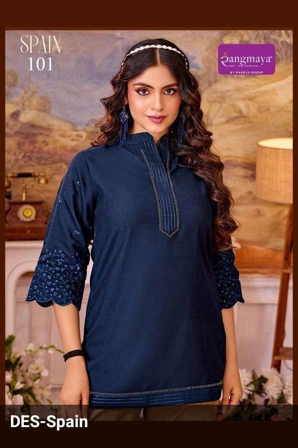Rangmaya Spain Vertican Printed Readymade Tunics