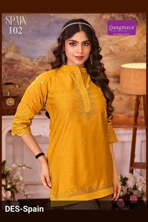 Rangmaya Spain Vertican Printed Readymade Tunics