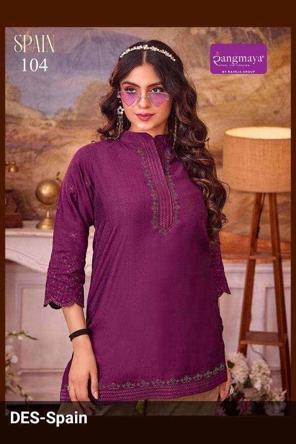 Rangmaya Spain Vertican Printed Readymade Tunics
