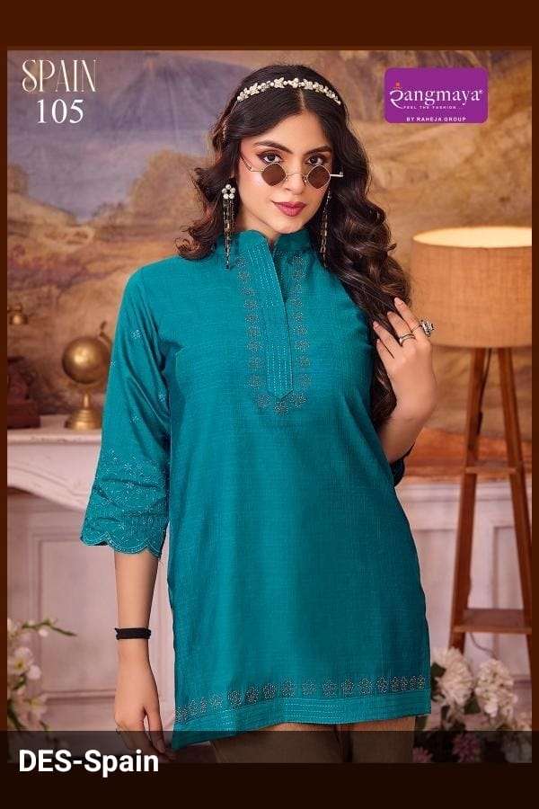 Rangmaya Spain Vertican Printed Readymade Tunics