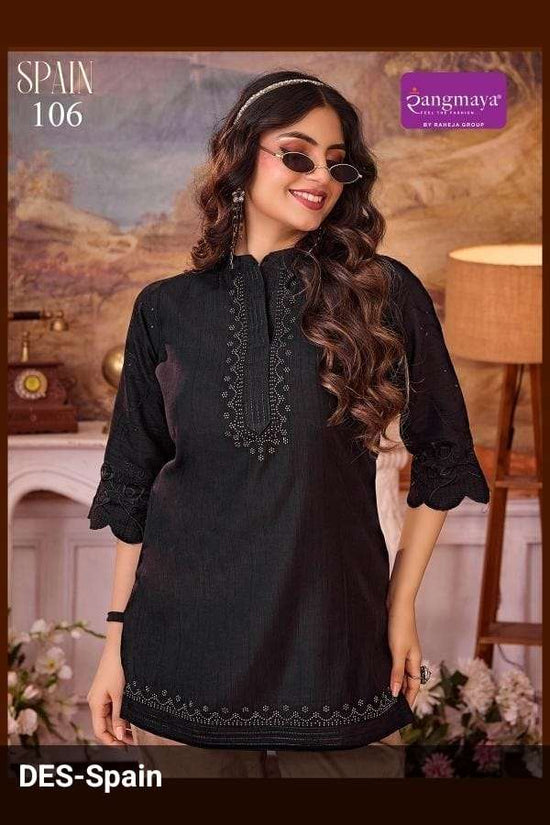 Rangmaya Spain Vertican Printed Readymade Tunics