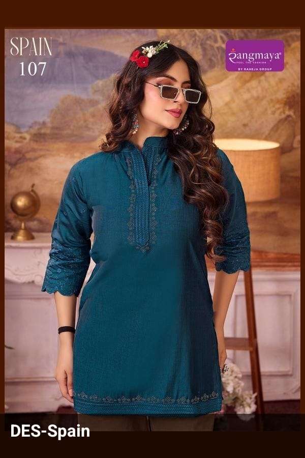 Rangmaya Spain Vertican Printed Readymade Tunics