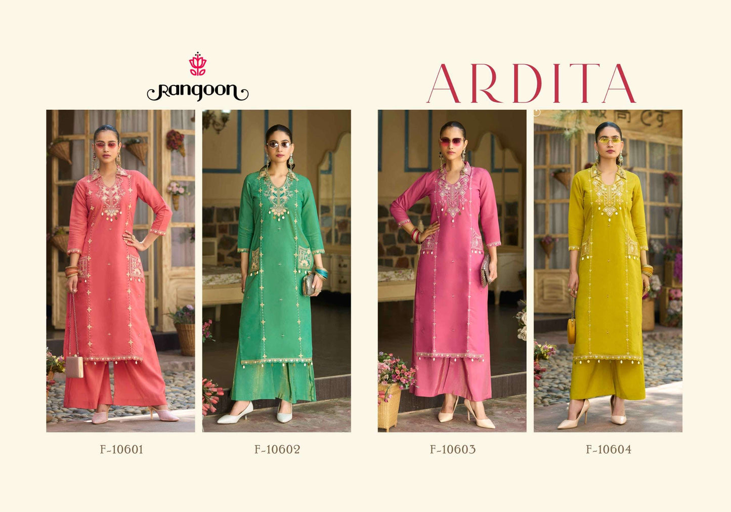 Rangoon Ardita 10601–10604 Viscose Salwar Suit Set