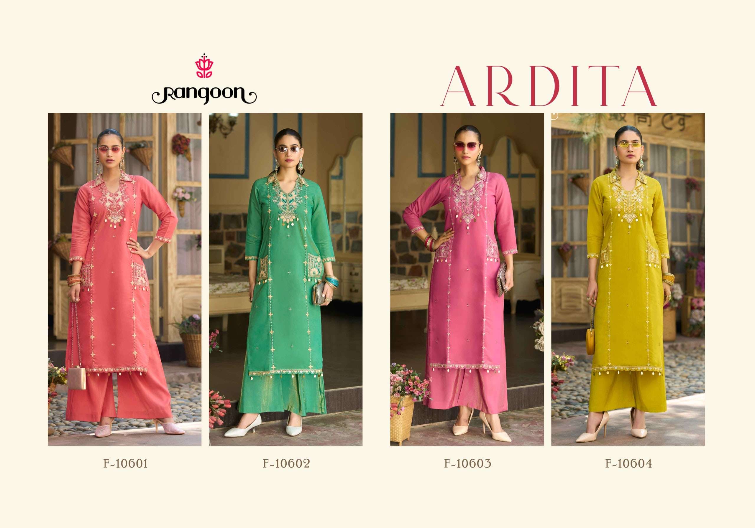 Rangoon Ardita 10601–10604 Viscose Salwar Suit Set