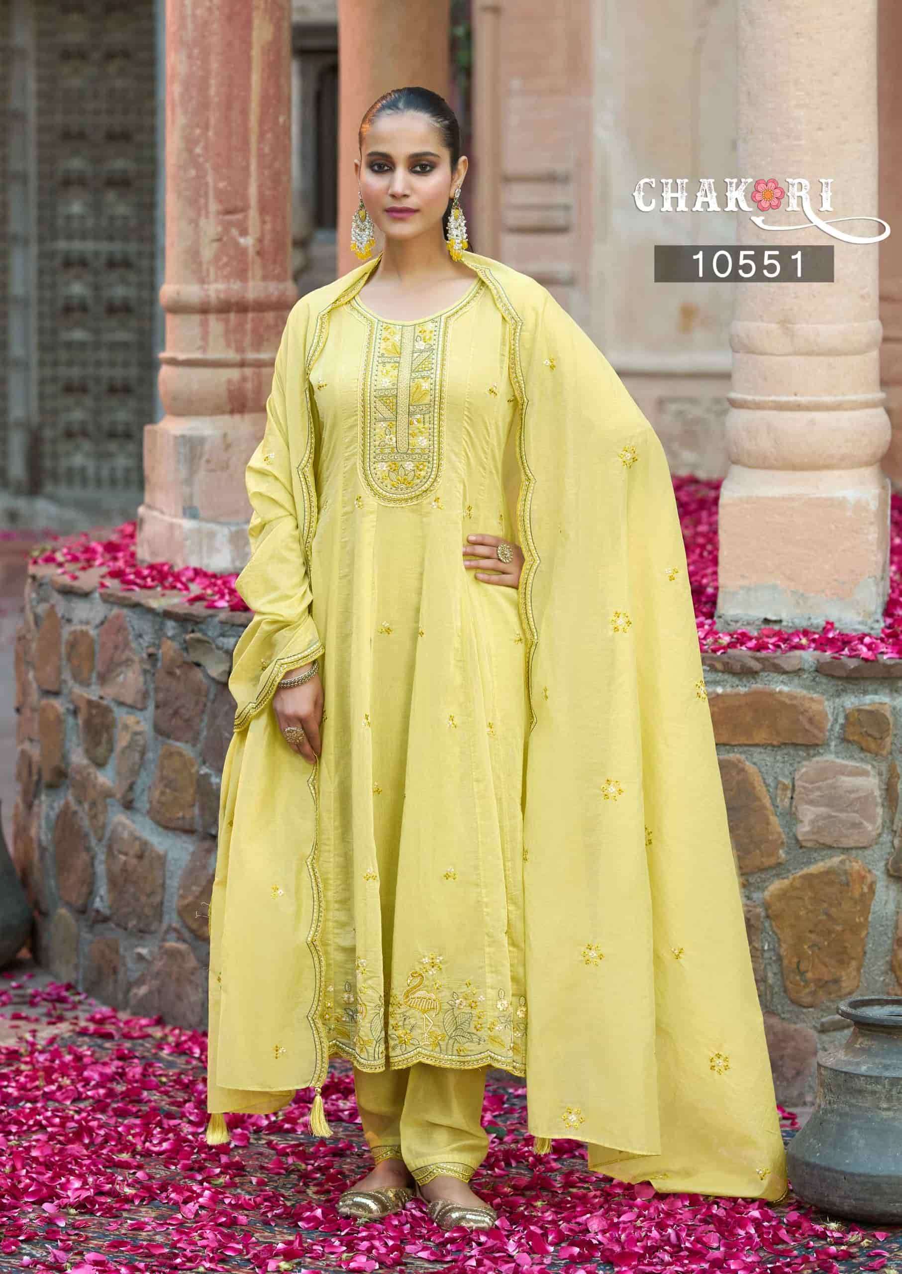 Rangoon Chakori Mal Chanderi Salwar Suit Set