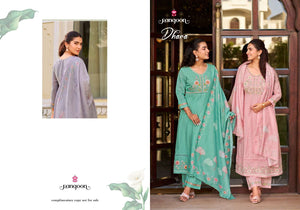 Rangoon Kurti Dhara Cotton Mal Chanderi Kurti Pant Dupatta Set