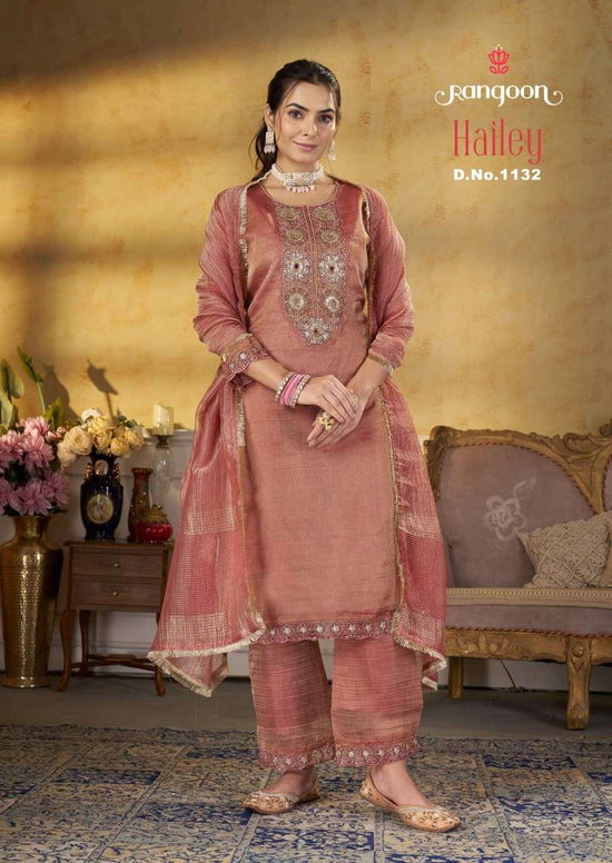 Rangoon Hailey Jacquard Mirror Work Salwar Suit Set