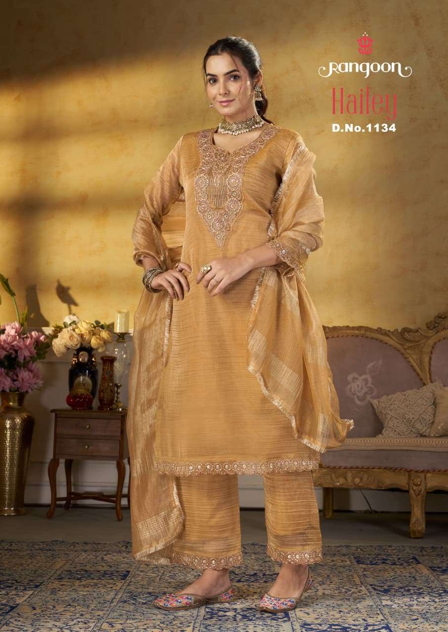 Rangoon Hailey Jacquard Mirror Work Salwar Suit Set