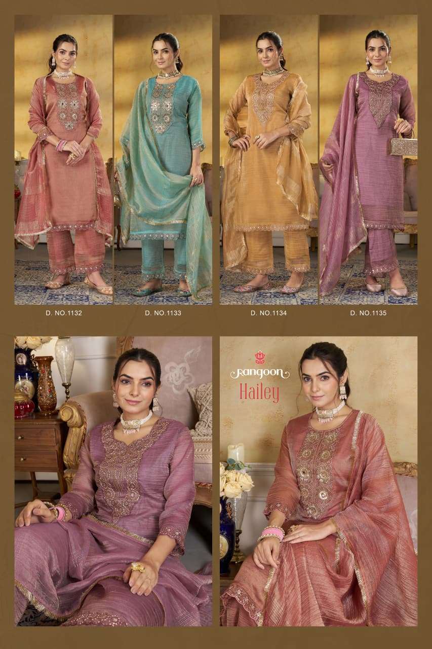 Rangoon Hailey Jacquard Mirror Work Salwar Suit Set