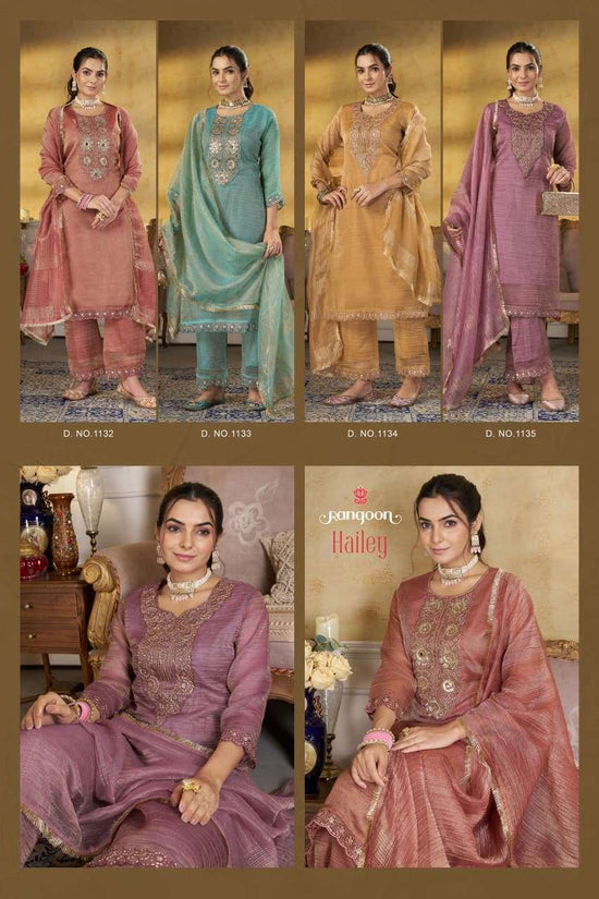 Rangoon Hailey Jacquard Mirror Work Salwar Suit Set