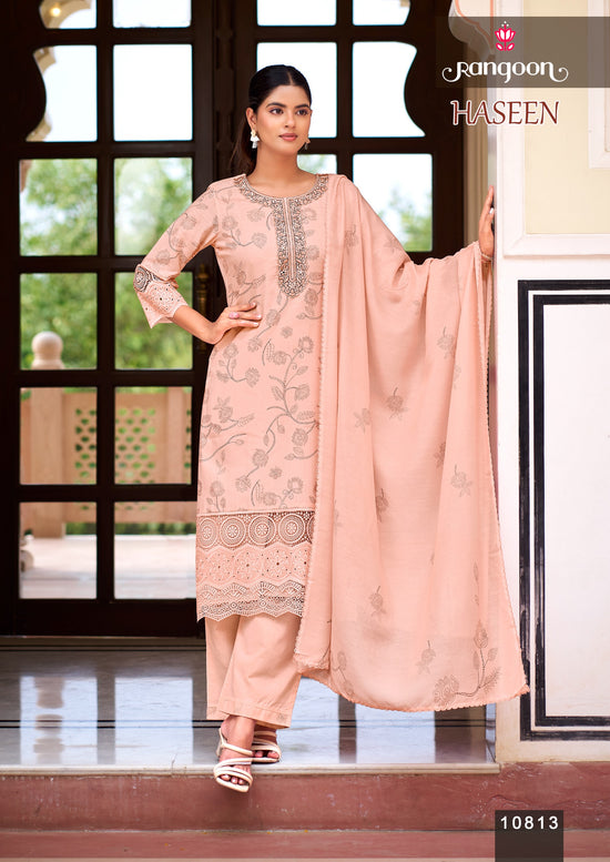 Rangoon Haseen Cotton Digital Printed Kurti Pant Dupatta Set