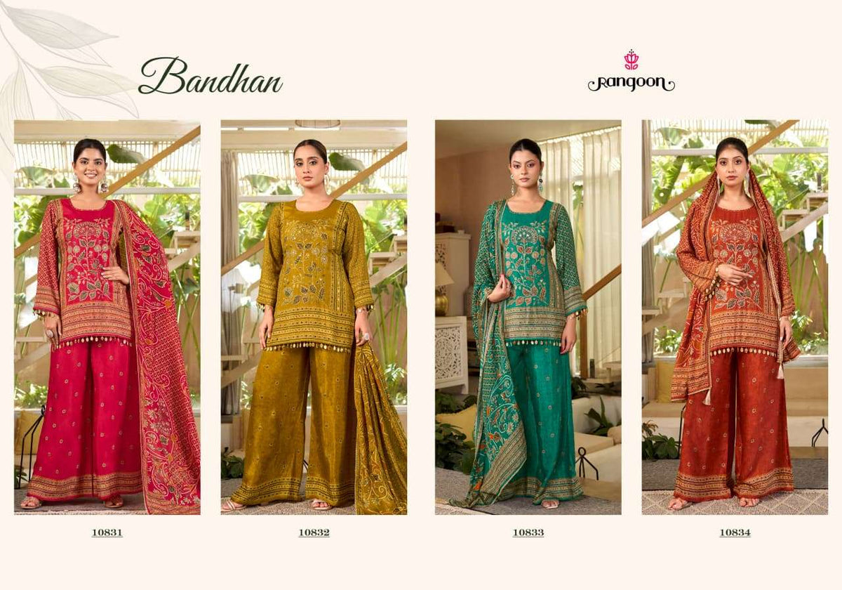 Rangoon Kurti Bandhan Pure Muslin Salwar Suit Set - Amrah Wholesale