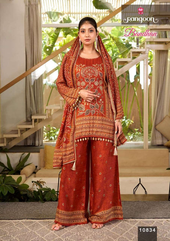 Rangoon Kurti Bandhan Pure Muslin Salwar Suit Set - Amrah Wholesale