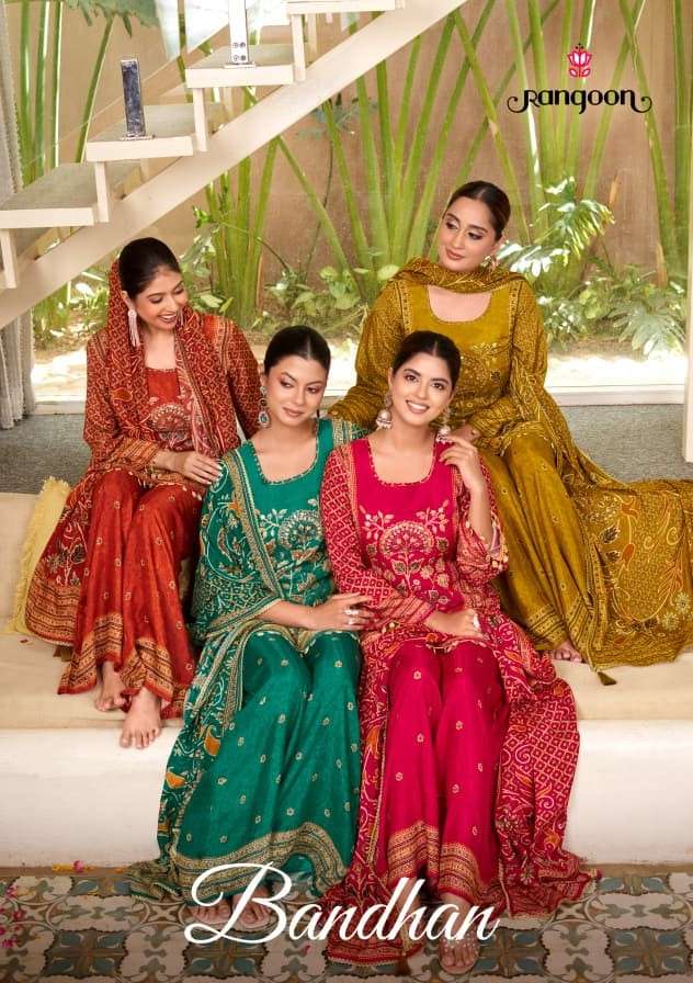 Rangoon Kurti Bandhan Pure Muslin Salwar Suit Set - Amrah Wholesale