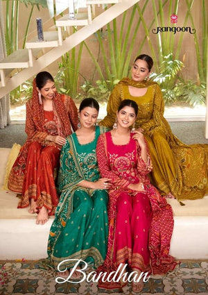 Rangoon Kurti Bandhan Pure Muslin Salwar Suit Set - Amrah Wholesale