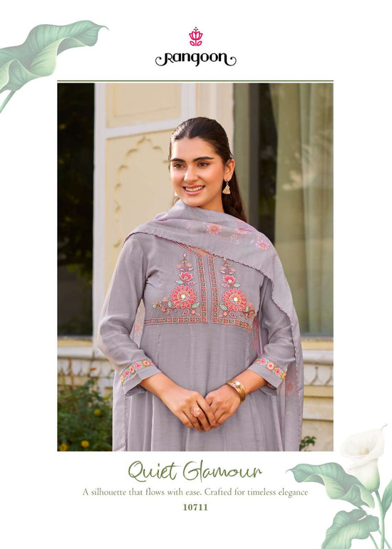 Rangoon Kurti Dhara Cotton Mal Chanderi Kurti Pant Dupatta Set - Amrah Wholesale