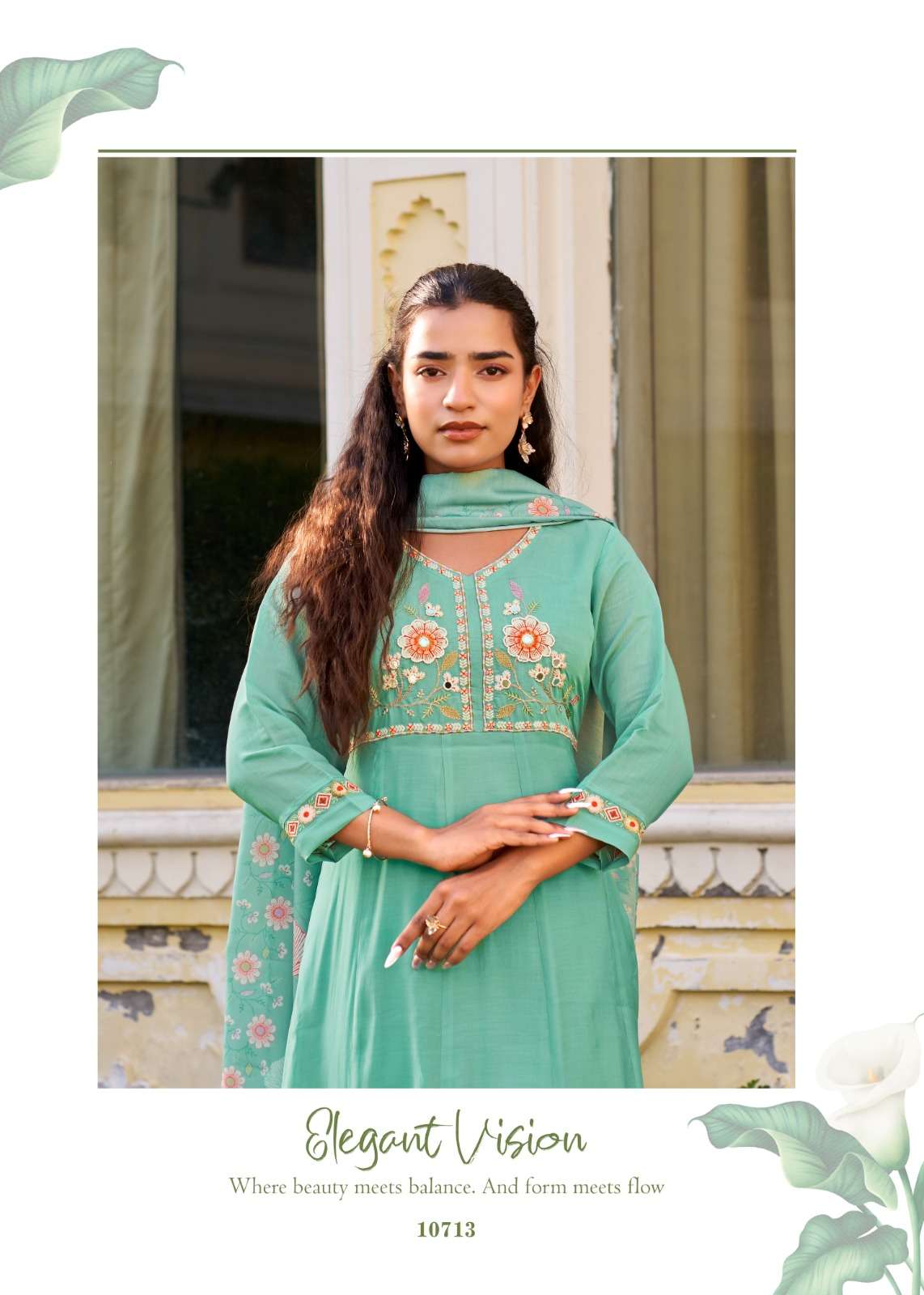 Rangoon Kurti Dhara Cotton Mal Chanderi Kurti Pant Dupatta Set - Amrah Wholesale