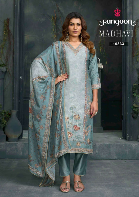 Rangoon Kurti Madhavi Pure Muslin Salwar Suit Set - Amrah Wholesale