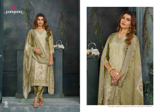 Rangoon Kurti Madhavi Pure Muslin Salwar Suit Set - Amrah Wholesale