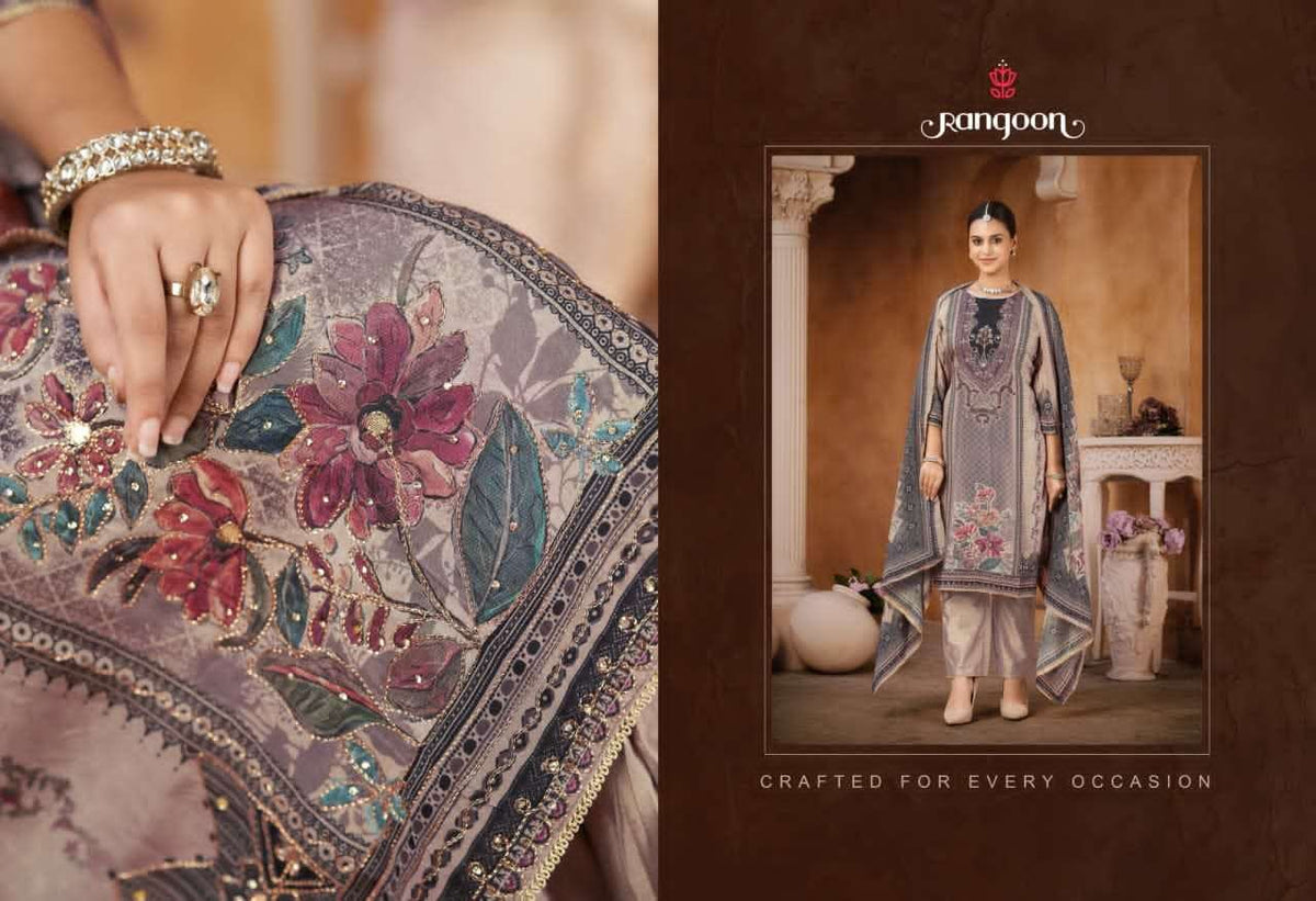 Rangoon Kurti Shahin Premium Pure Muslin Salwar Suit Set - Amrah Wholesale