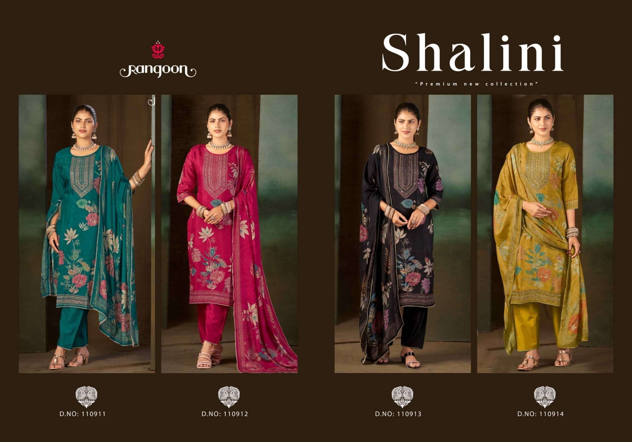 Rangoon Kurti Shalini Pure Muslin Kurti Pant Dupatta Set - Amrah Wholesale