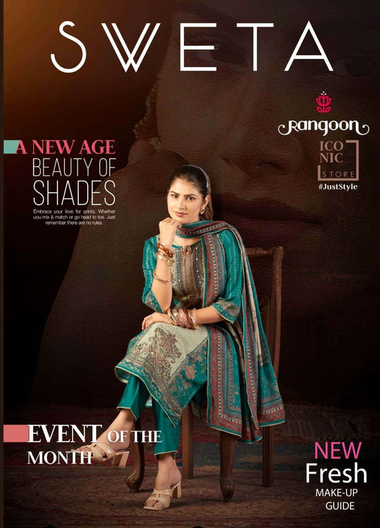 Rangoon Kurti Sveta Pure Muslin Kurti Pant Dupatta Set - Amrah Wholesale