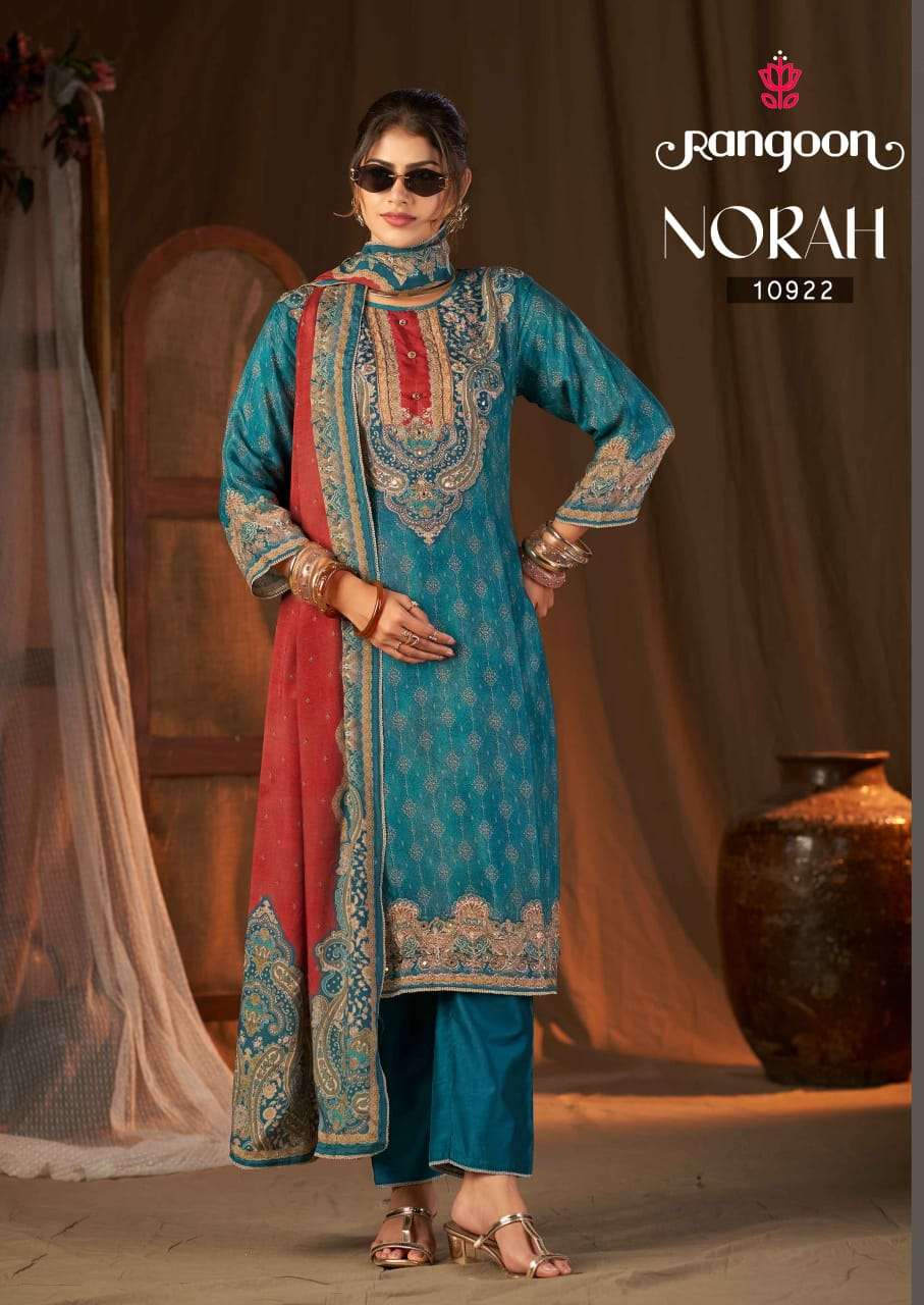 Rangoon Norah Pure Muslin Readymade Salwar Suit Set Wholesale