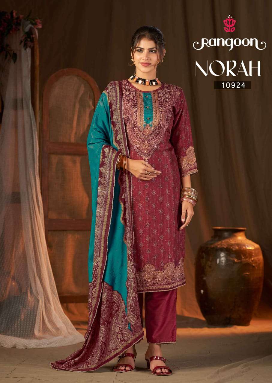 Rangoon Norah Pure Muslin Readymade Salwar Suit Set Wholesale
