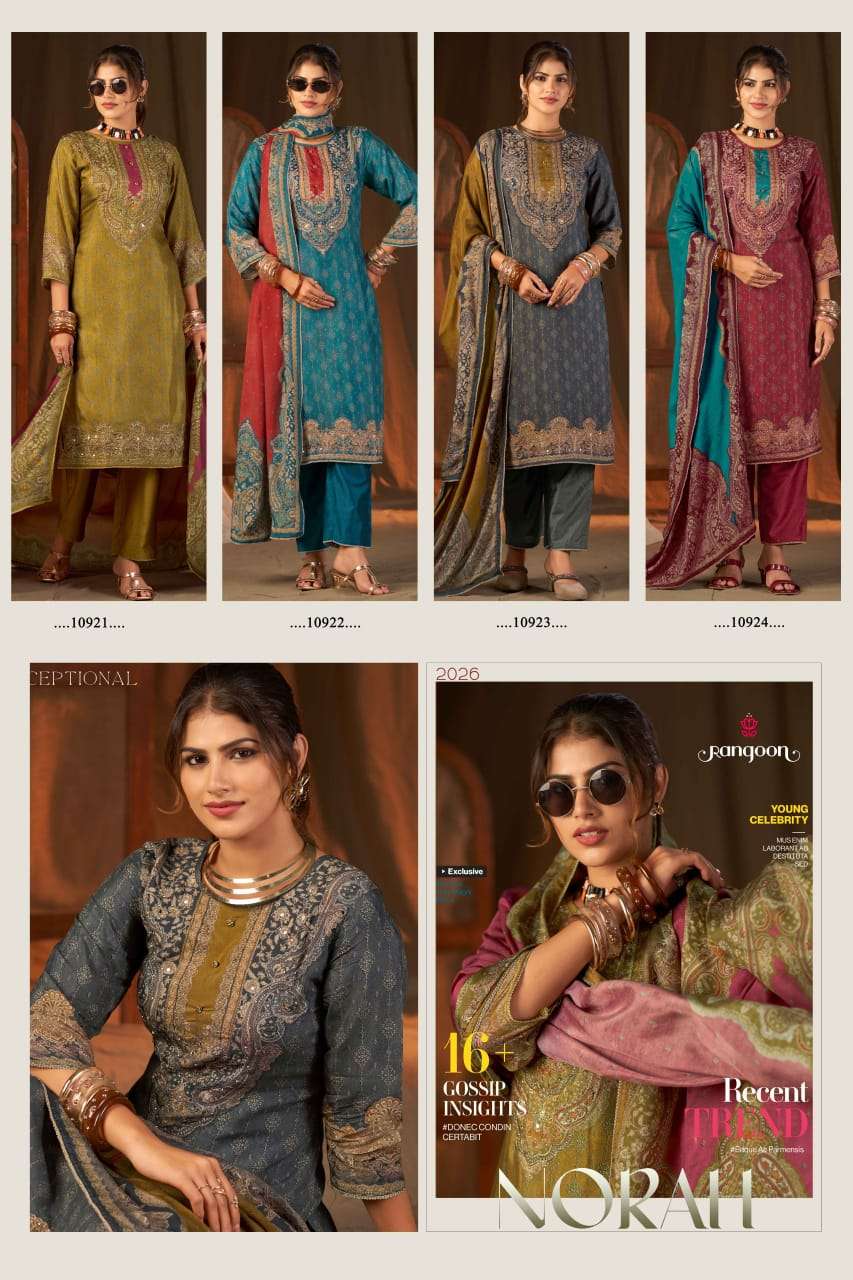Rangoon Norah Pure Muslin Readymade Salwar Suit Set Wholesale