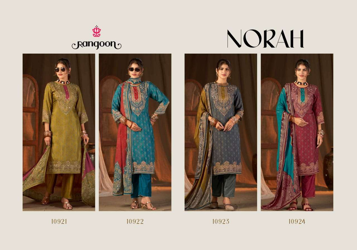 Rangoon Norah Pure Muslin Readymade Salwar Suit Set Wholesale