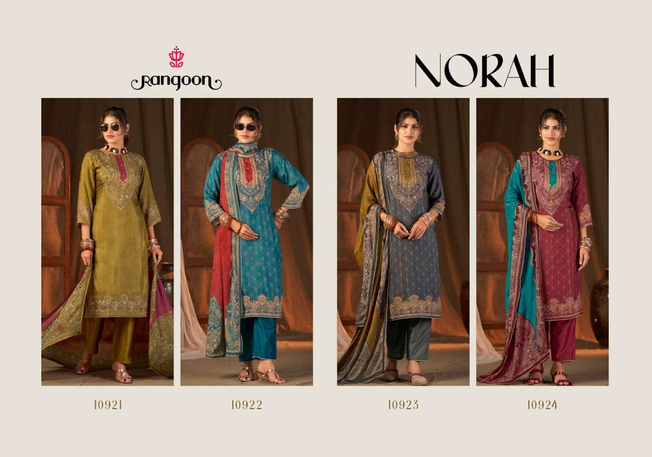 Rangoon Norah Pure Muslin Readymade Salwar Suit Set Wholesale