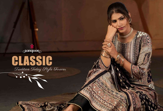 Rangoon Priya Pure Muslin Kurti Pant Dupatta Set - Amrah Wholesale