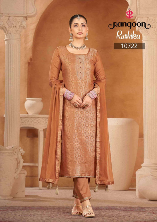 Rangoon Rushika Muslin Jacquard Designer Salwar Suit Set - Amrah Wholesale