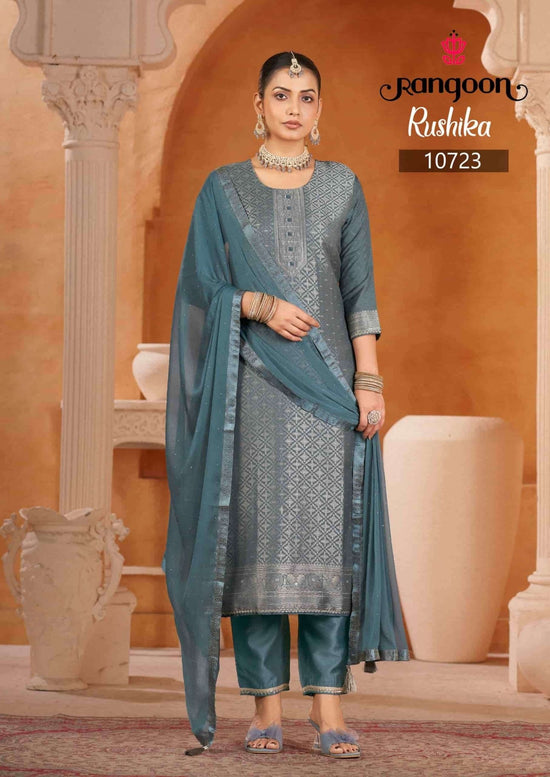 Rangoon Rushika Muslin Jacquard Designer Salwar Suit Set - Amrah Wholesale