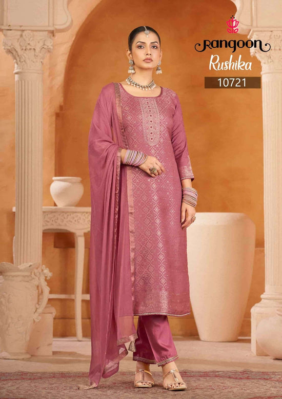 Rangoon Rushika Muslin Jacquard Designer Salwar Suit Set - Amrah Wholesale