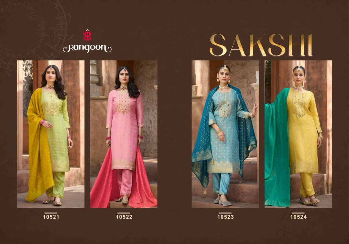 Rangoon Sakshi Simmer Jacquard Salwar Suit Set - Amrah Wholesale