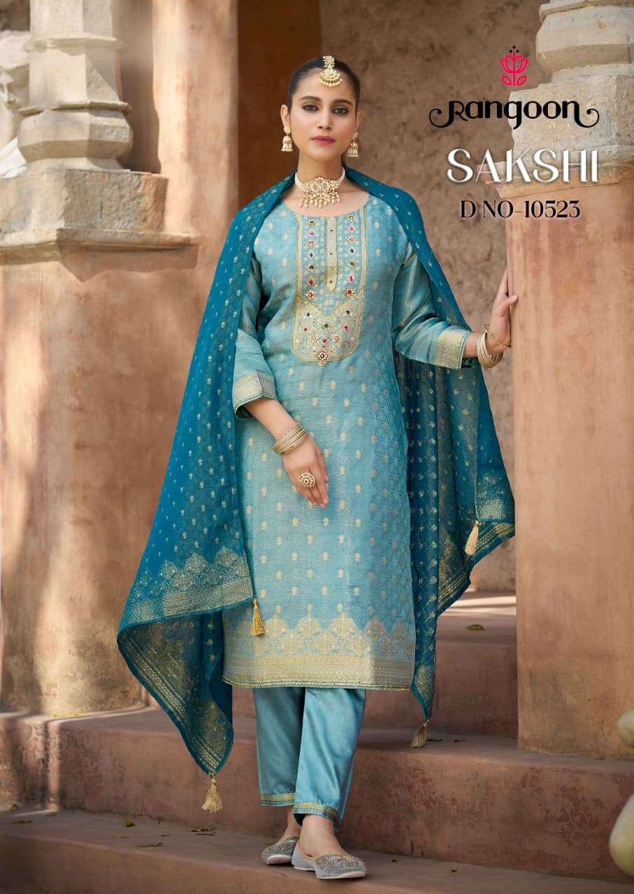 Rangoon Sakshi Simmer Jacquard Salwar Suit Set - Amrah Wholesale
