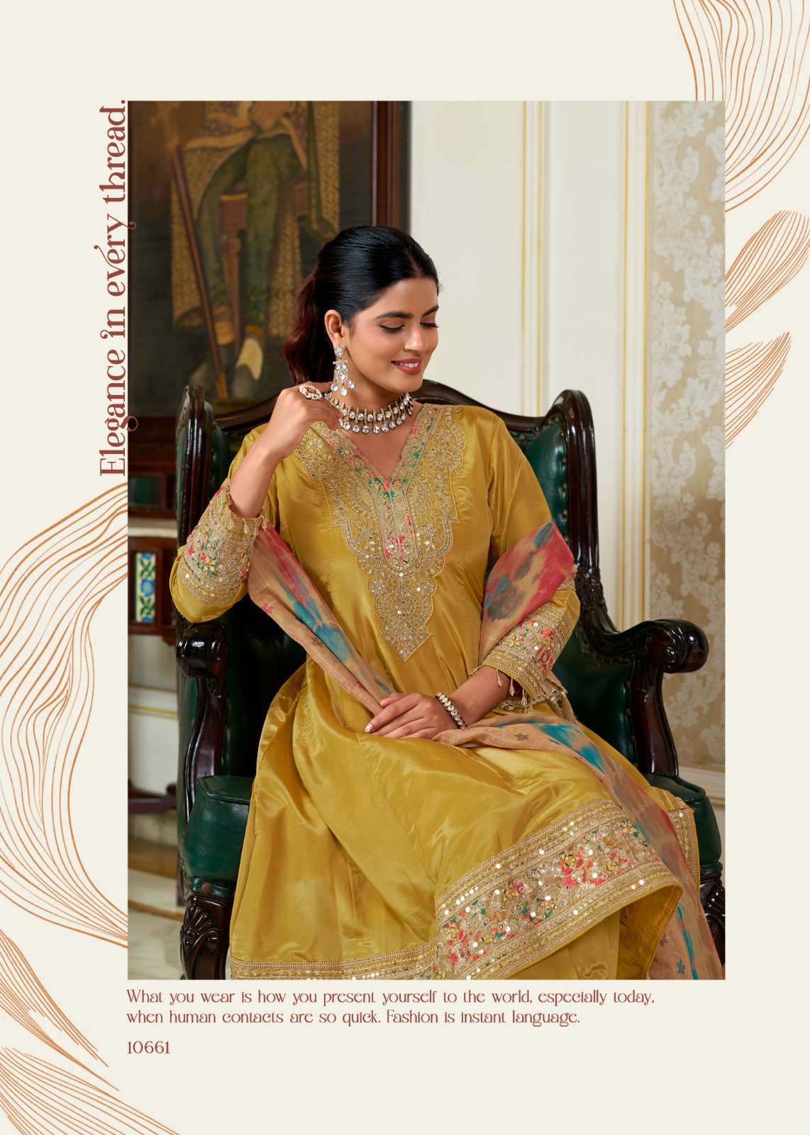 Rangoon Sneha Designer H.O. Fabric Kurti Pant Dupatta Set - Amrah Wholesale
